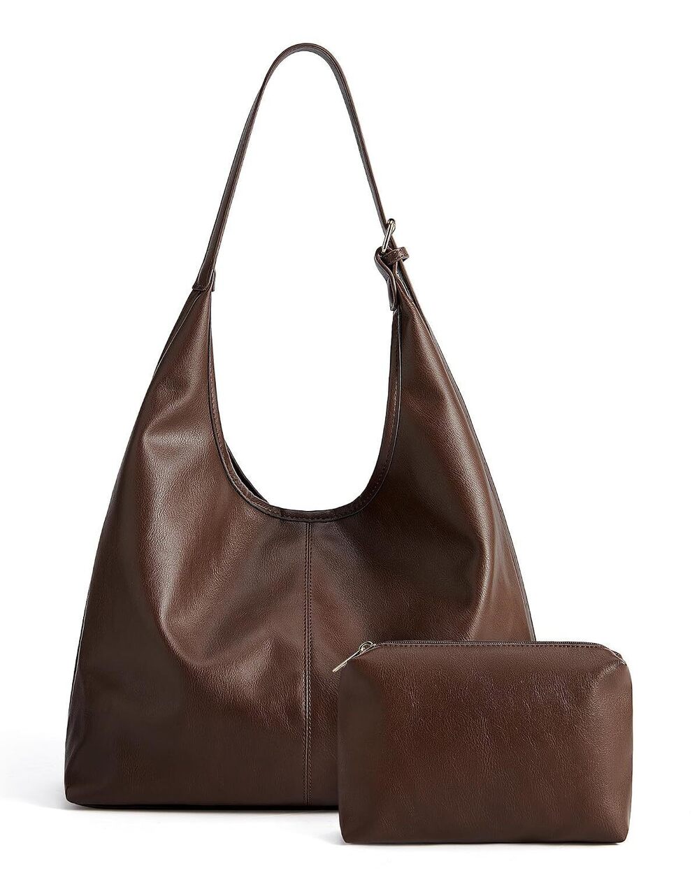 Hobo Bags Purses for Women,Tote Crossbody Bag with Pouch,Coffee